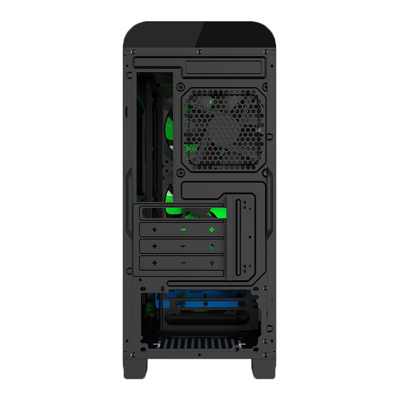 GABINETE GAMEMAX H602-WB 1 FAN VERDE - Styletec